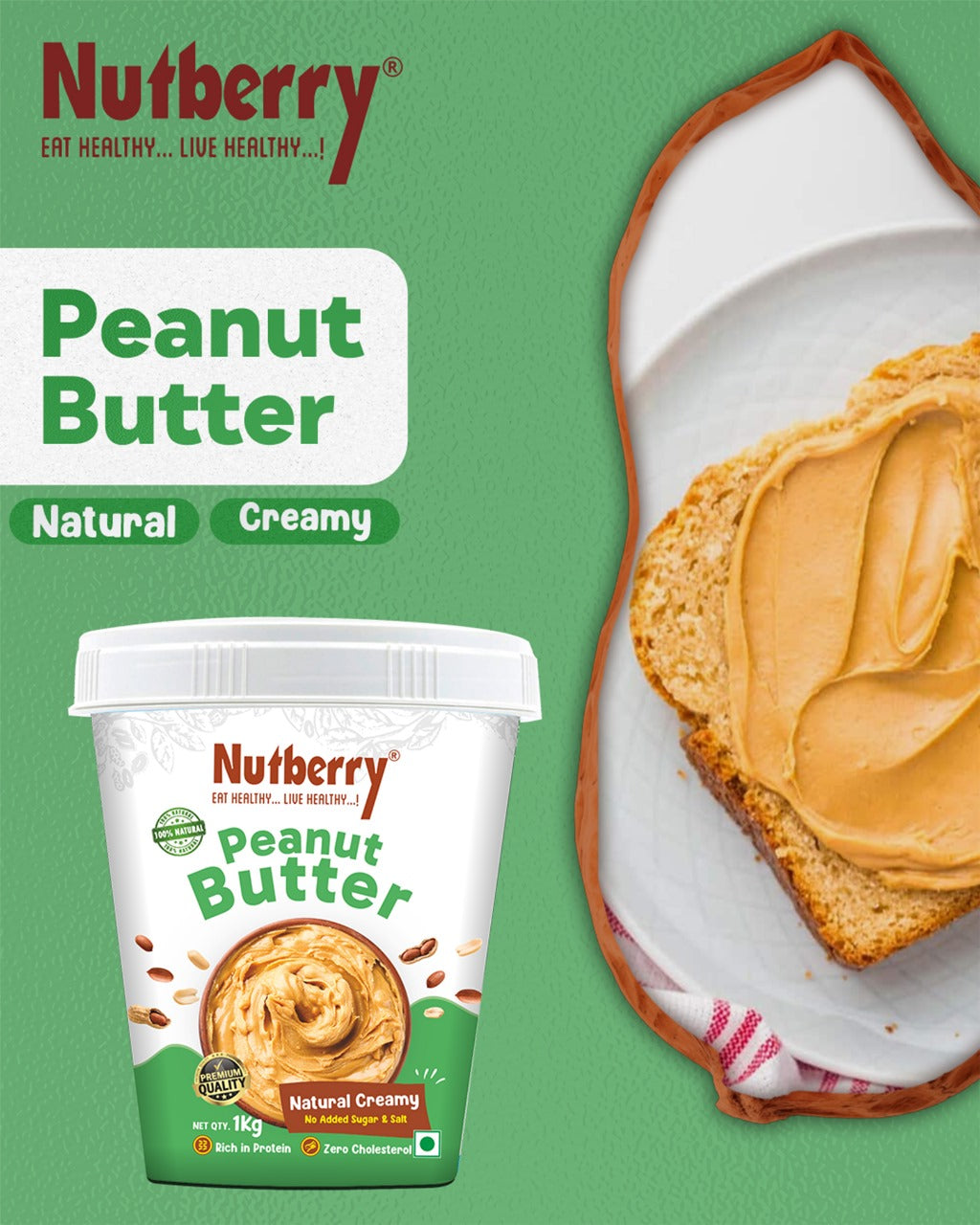 NATURAL CREAMY 1 KG+500G - COMBO