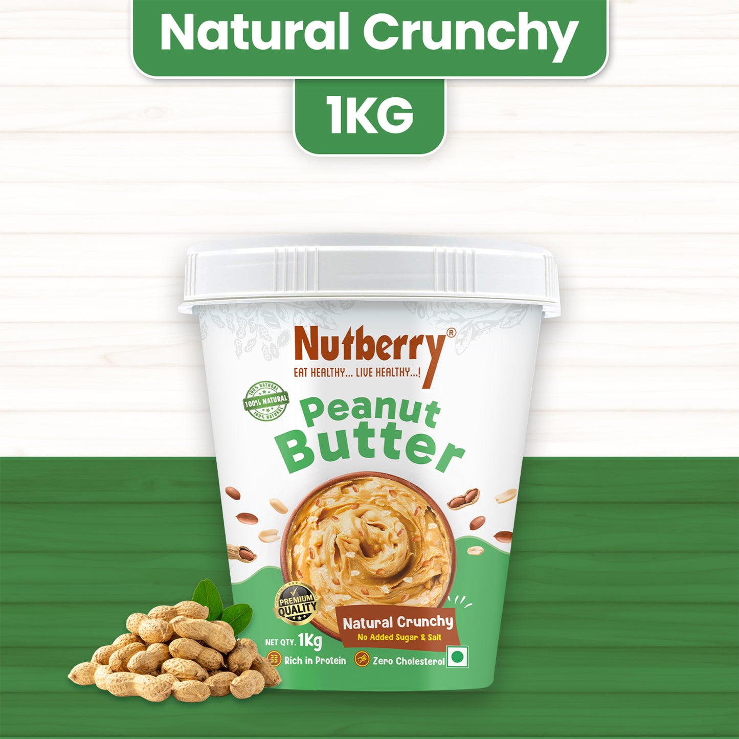 NATURAL CRUNCHY 1KG + NATURAL CREAMY 500G