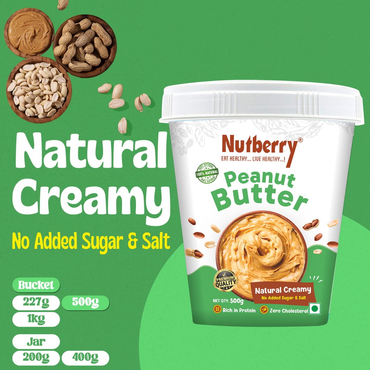 NATURAL CREAMY 500GRM+500G - COMBO