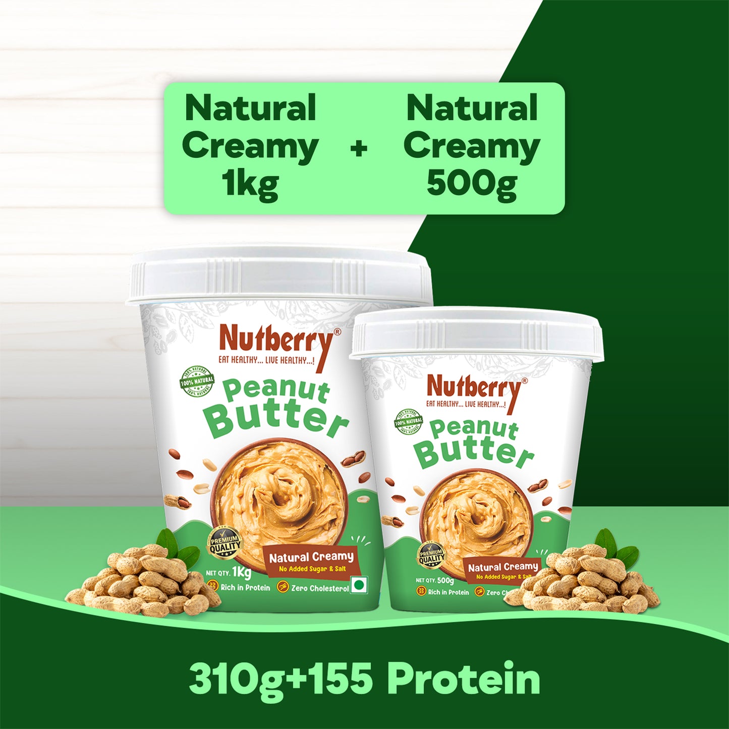 NATURAL CREAMY 1 KG+500G - COMBO