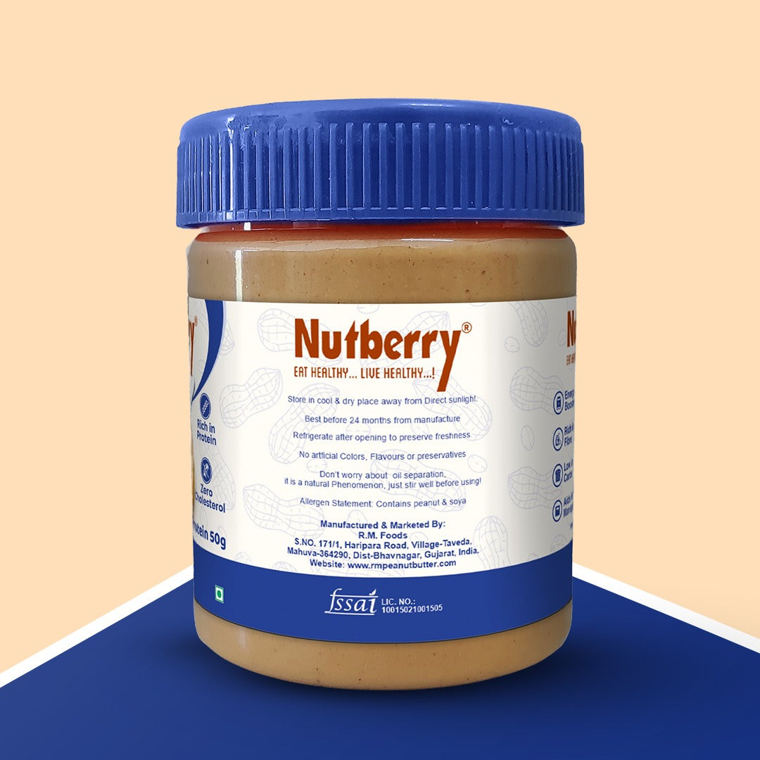 NUTBERRY PEANUT BUTTER CRUNCHY 200GM