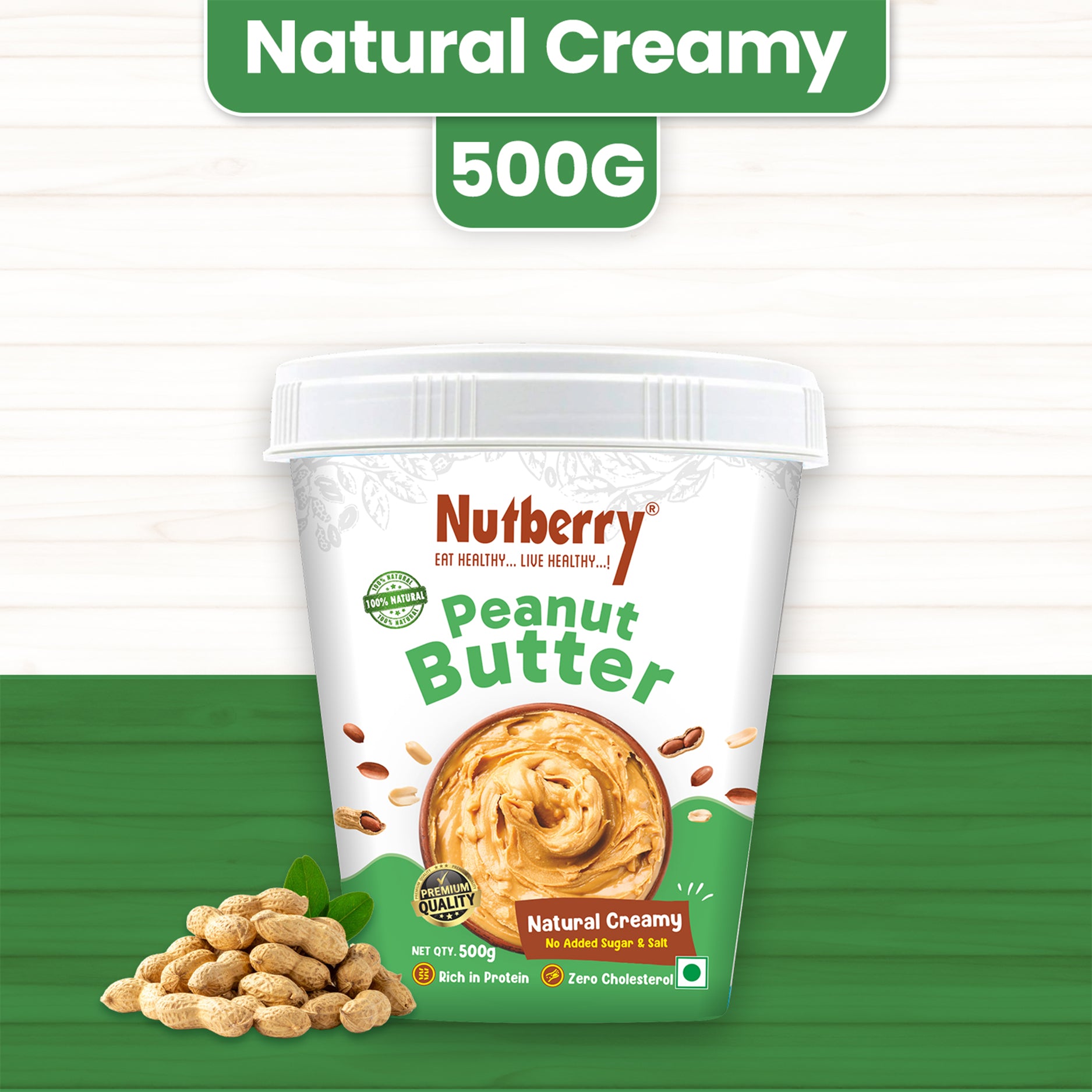NATURAL CREAMY 500G + NATURAL CRUNCHY 500G