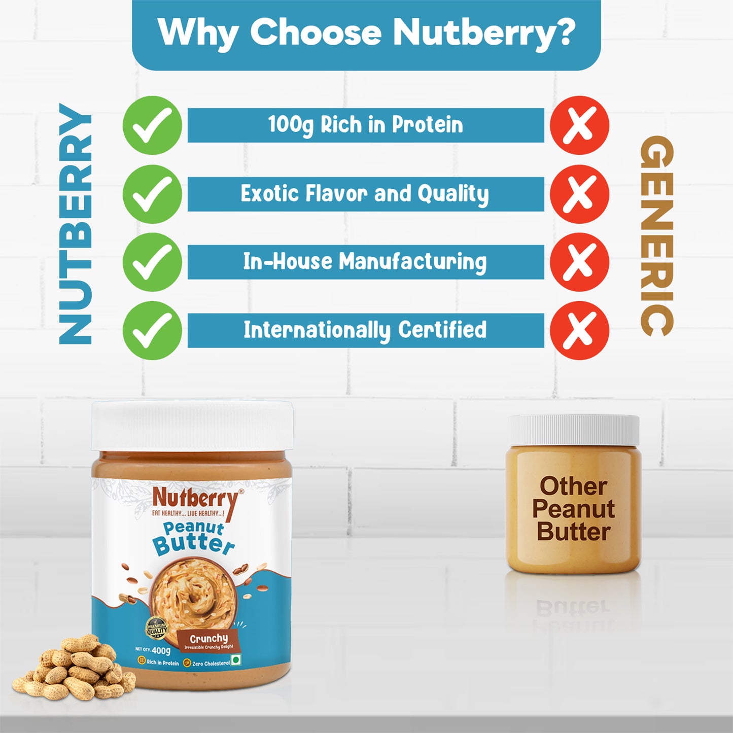 CHOCO CREAMY 1KG + CLASSIC CRUNCHY 400G
