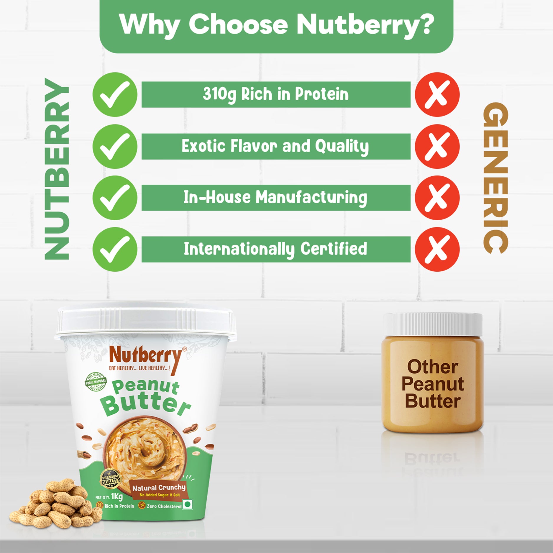 NATURAL CRUNCHY 1 KG + NATURAL CREAMY 1KG