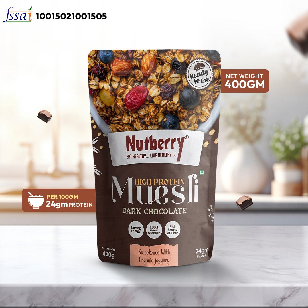 DARK CHOCOLATE MUESLI 400GM GET 200GM CRUNCHY FREE