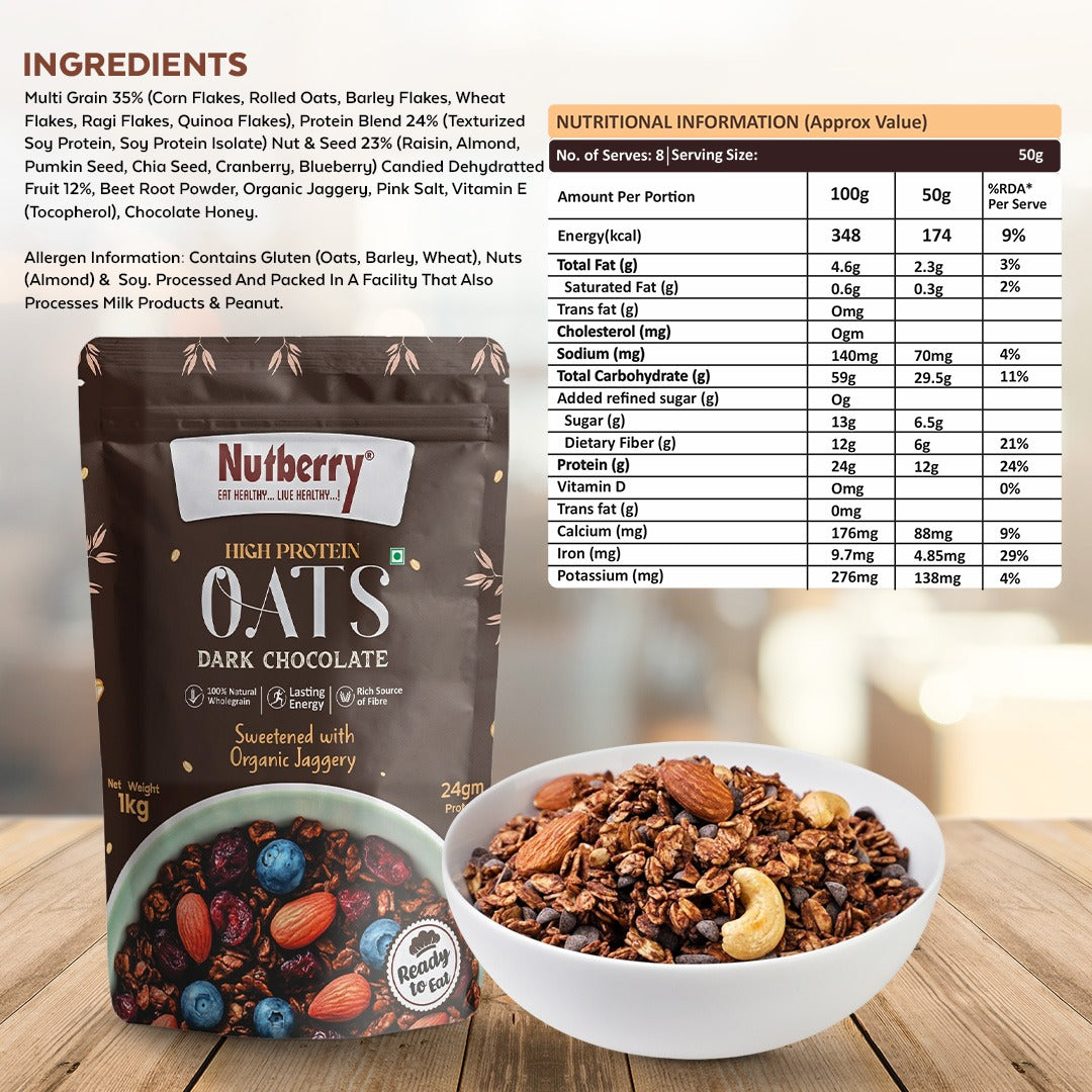 High Protein Oats Dark Chocolate 1KG