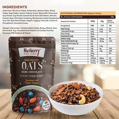 High Protein Oats Dark Chocolate 1KG