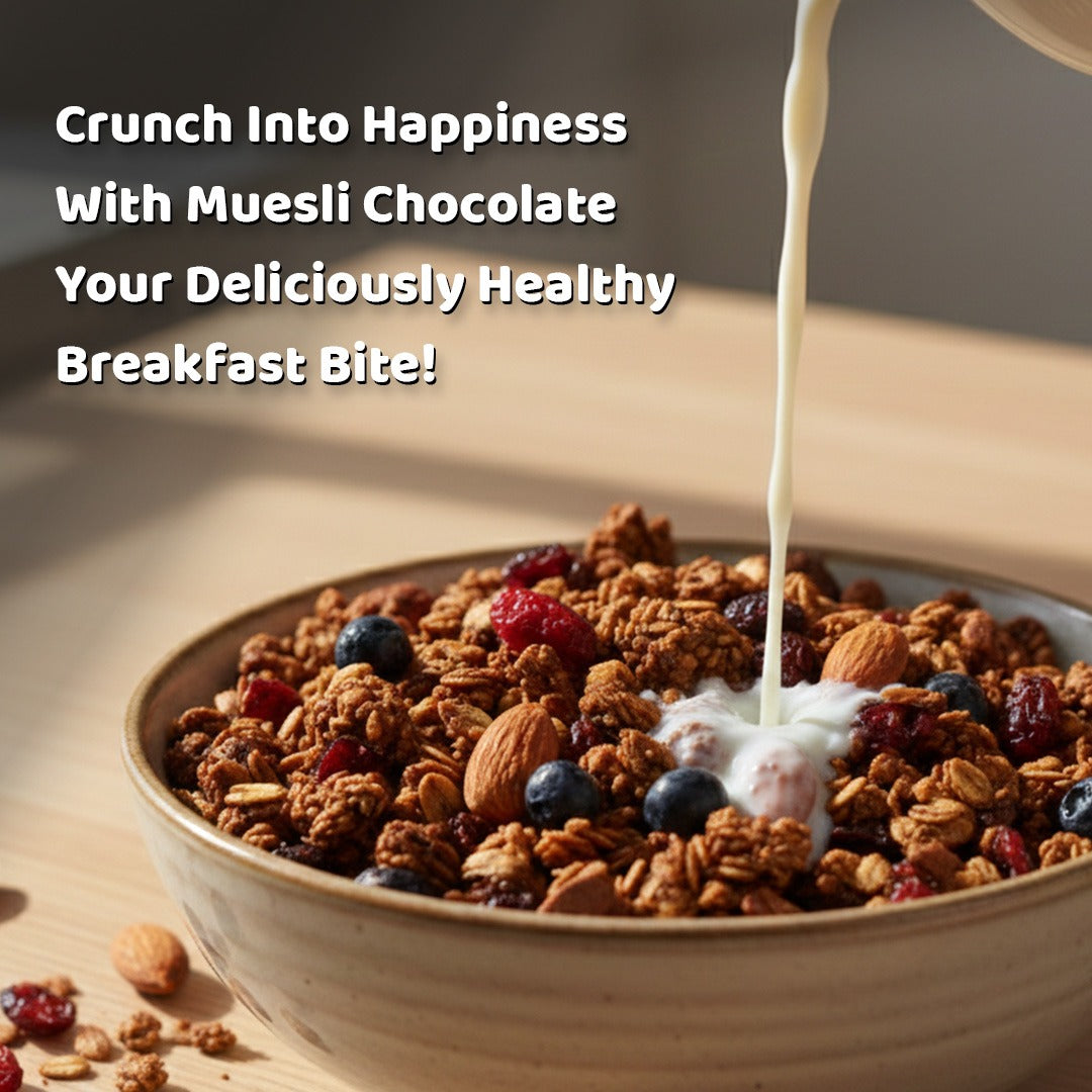 High Protein Oats Dark Chocolate 400g with Muesli Mhocolate Honey 400g 2PACK