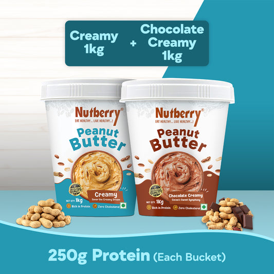 CHOCOLATE CREAMY 1KG + PEANUT BUTTER CREAMY 1KG