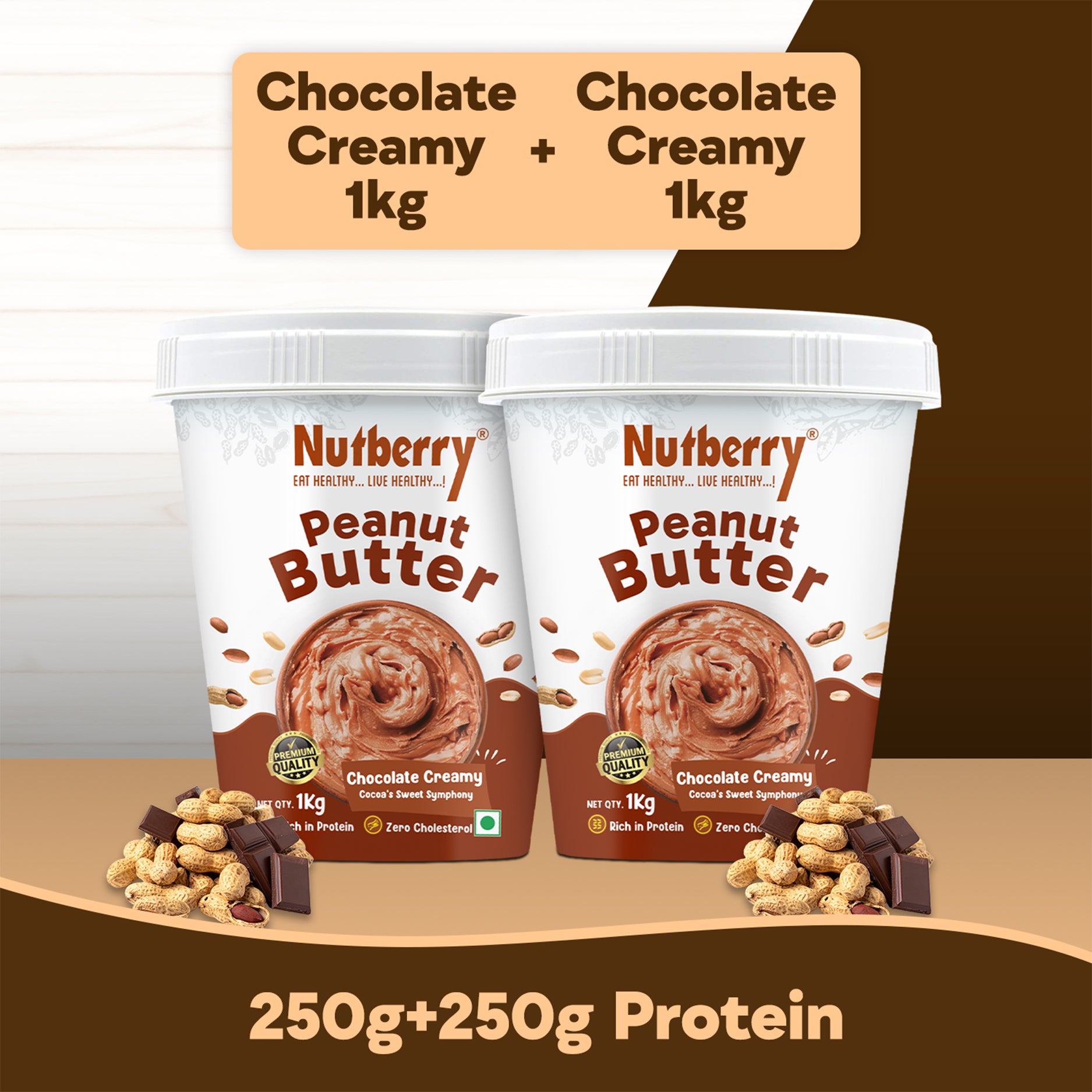 CHOCOLATE CREAMY 1KG +1KG - COMBO PACK !!