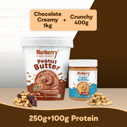 CHOCO CREAMY 1KG + CLASSIC CRUNCHY 400G
