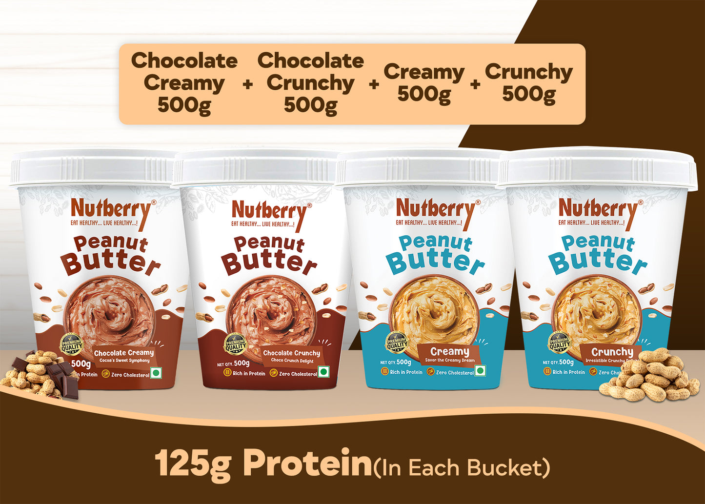 500G ALL FLAVOUR - CHOCO CREAMY+CHOCO CRUNCHY+CLASSIC CREAMY+CLASSIC CRUNCHY