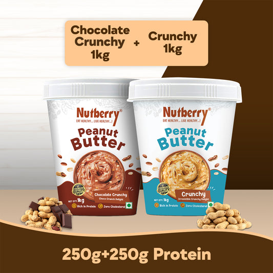 CLASSIC CRUNCHY 1KG + CHOCOLATE CRUNCHY 1KG PEANUT BUTTER