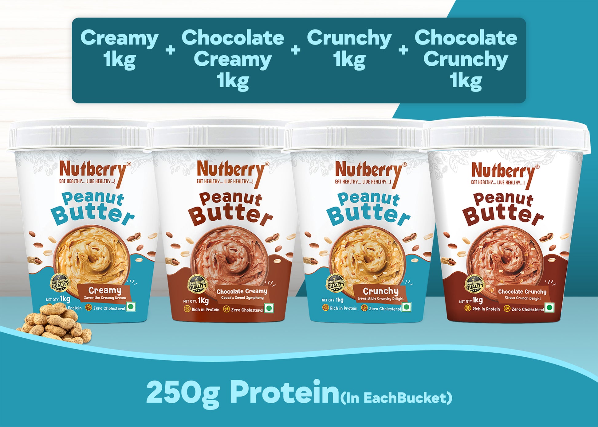 1KG(ALL-FLAVOUR) CHOCO CREAMY+CHOCO CRUNCHY+CLASSIC CREAMY+CLASSIC CRUNCHY