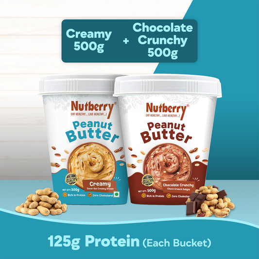CHOCOLATE CRUNCHY 500gm + PEANUT BUTTER CREAMY 500gm