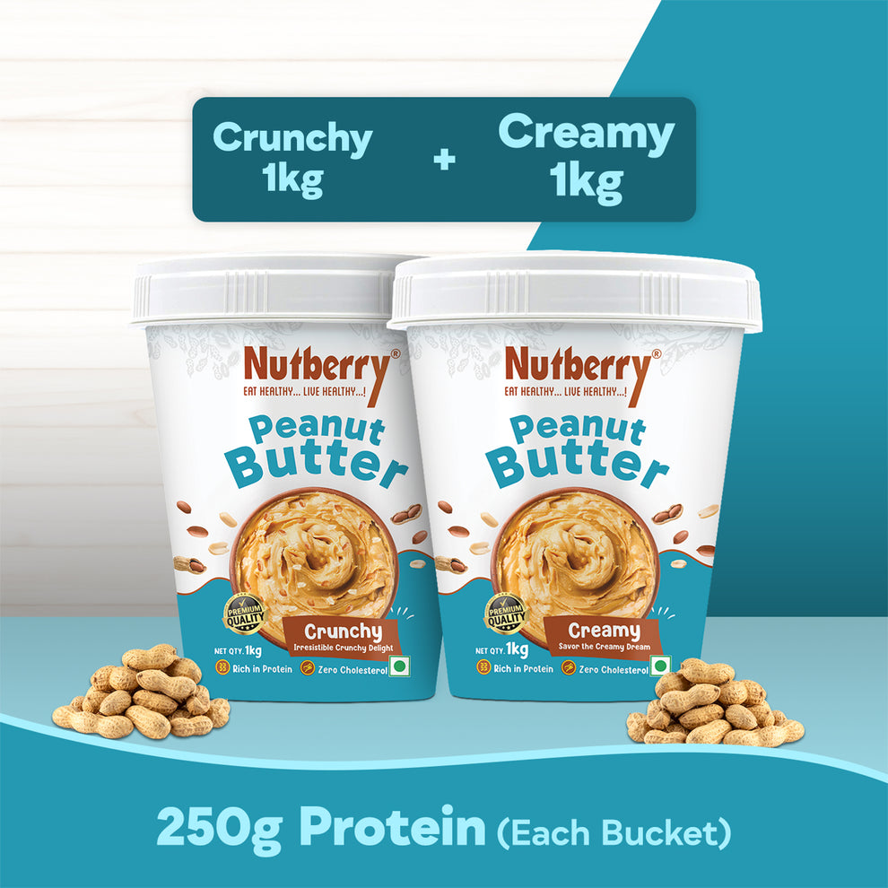 CLASSIC CRUNCHY 1KG + CLASSIC CREAMY 1KG – NUTBERRY