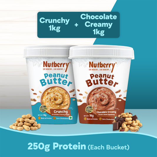 CHOCOLATE CREAMY 1KG + PEANUT BUTTER CRUNCHY 1KG