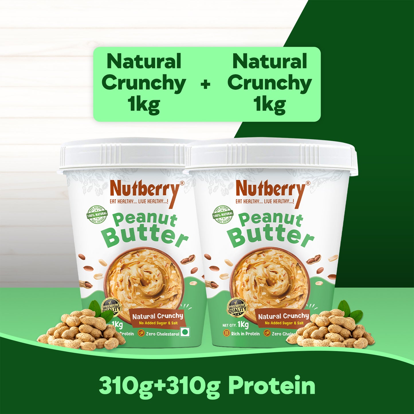 NATURAL CRUNCHY 1 KG+1KG - COMBO PACK !!