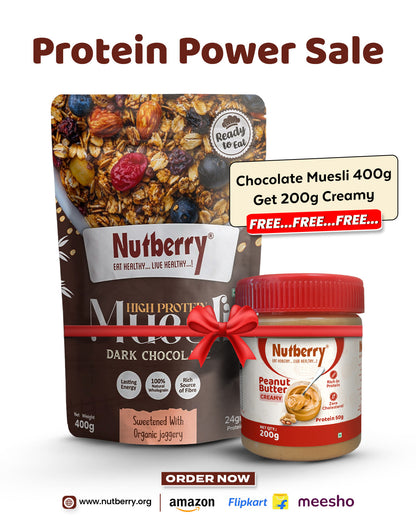 Dark Chocolate Muesli 400gm Get 200gm Creamy FREE