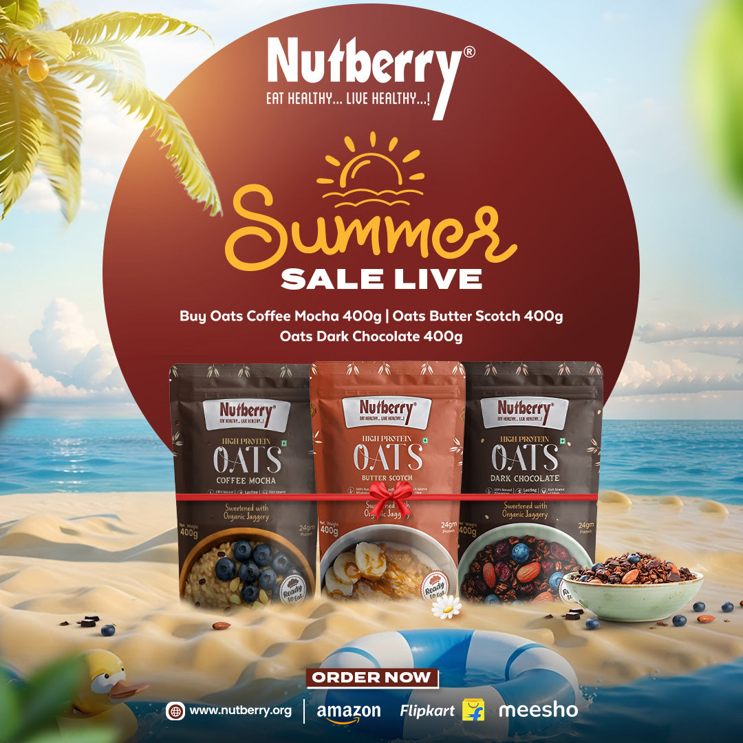 Nutberry Oats Dark Chocolate, Coffee Mocha, and Butter Scotch (400gm 3X)