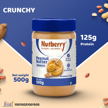 NUTEBRRY PEANUT BUTTER CRUNCHY 500GM