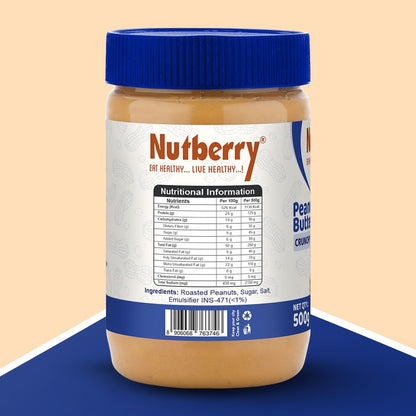 NUTEBRRY PEANUT BUTTER CRUNCHY 500GM