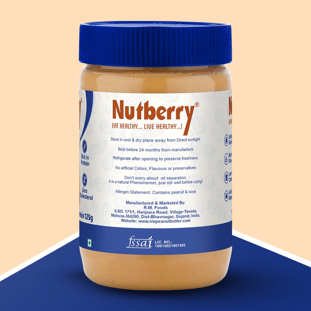 NUTEBRRY PEANUT BUTTER CRUNCHY 500GM
