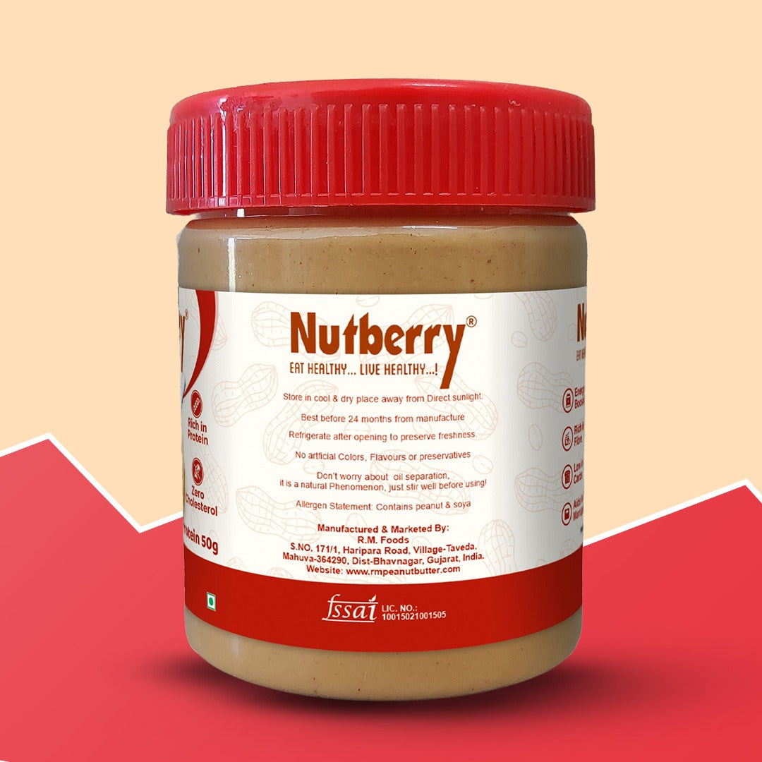 NUTBERRY PEANUT BUTTER CREAMY 200GM