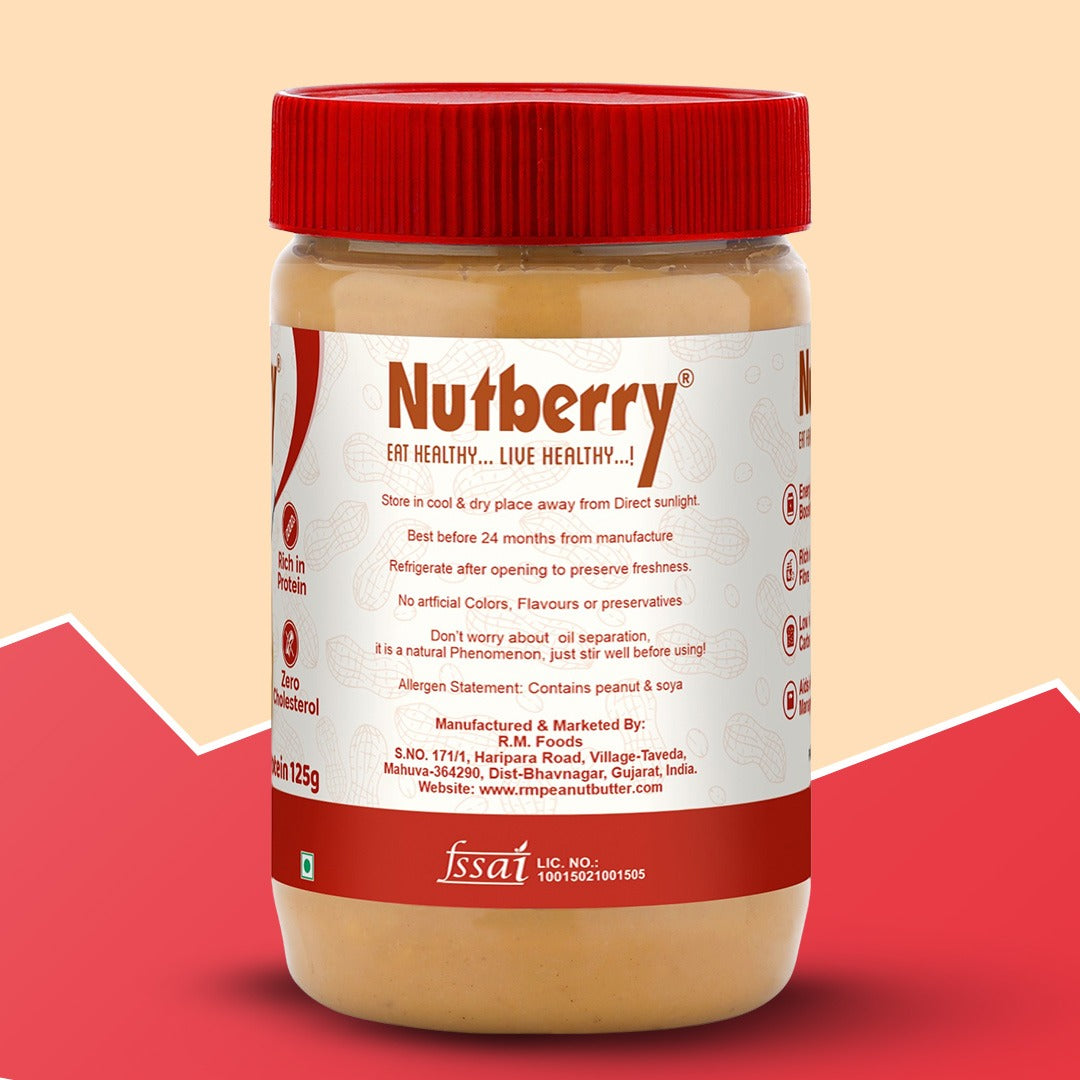 NUTBERRY PEANUT BUTTER CREAMY 500GM